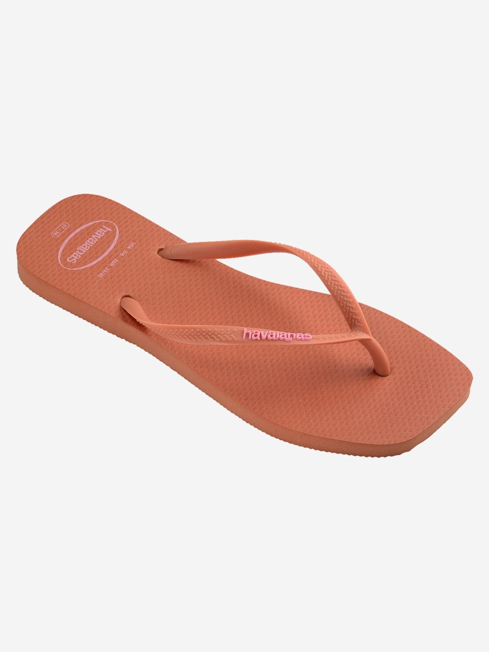 Havaianas Square Logo Pop Up Sandals in Pink Clay | SLIGHTLY USED